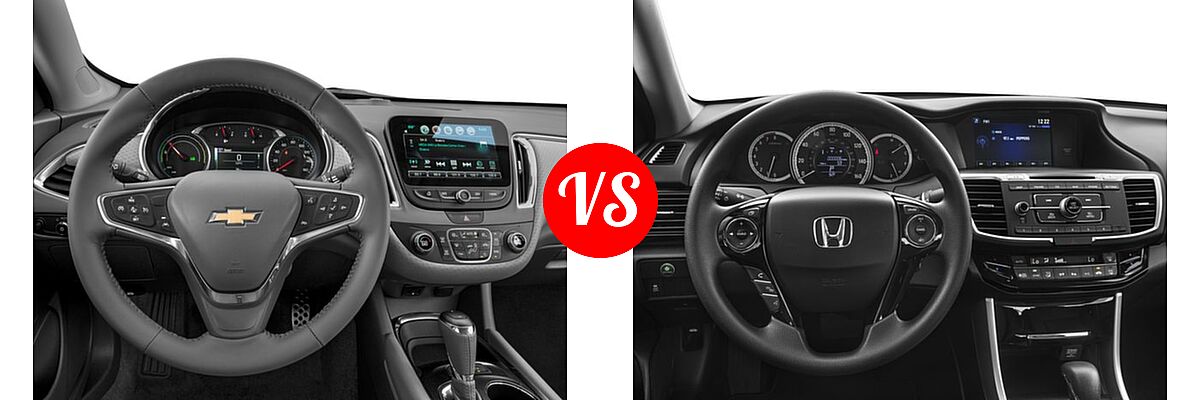 2016 Chevrolet Malibu Sedan Hybrid Hybrid vs. 2016 Honda Accord Sedan LX - Dashboard Comparison