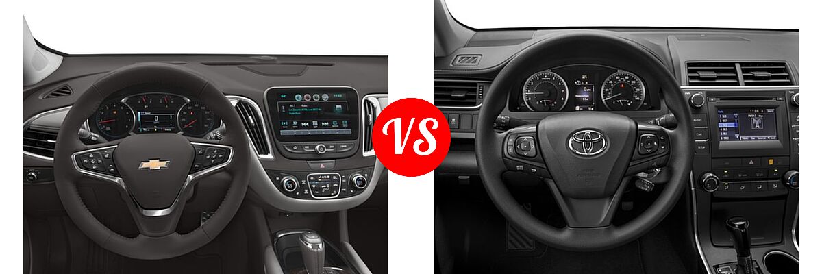 2016 Chevrolet Malibu Sedan Premier vs. 2016 Toyota Camry Sedan LE / XLE - Dashboard Comparison