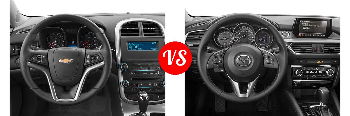 2016 Chevrolet Malibu Limited Sedan LS vs. 2016 Mazda 6 Sedan i Sport - Dashboard Comparison