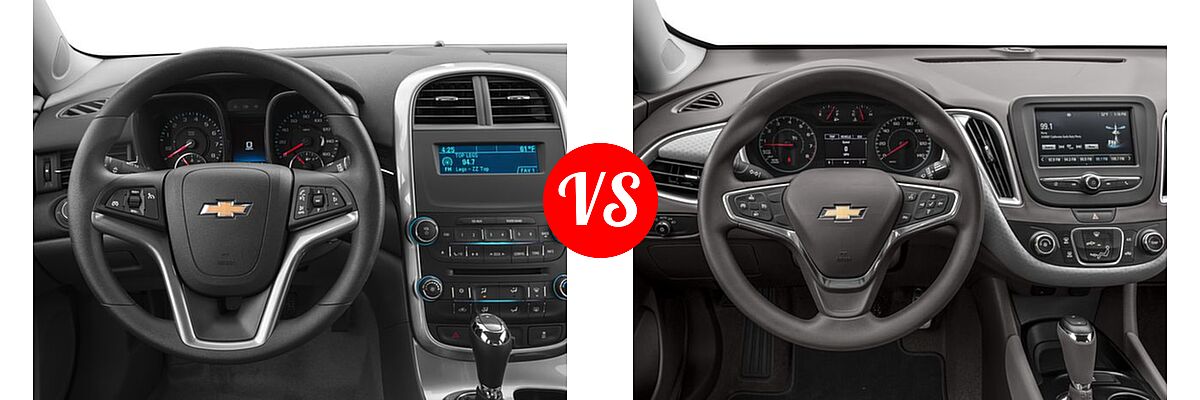 2016 Chevrolet Malibu Limited Sedan LS vs. 2016 Chevrolet Malibu Sedan L / LS - Dashboard Comparison