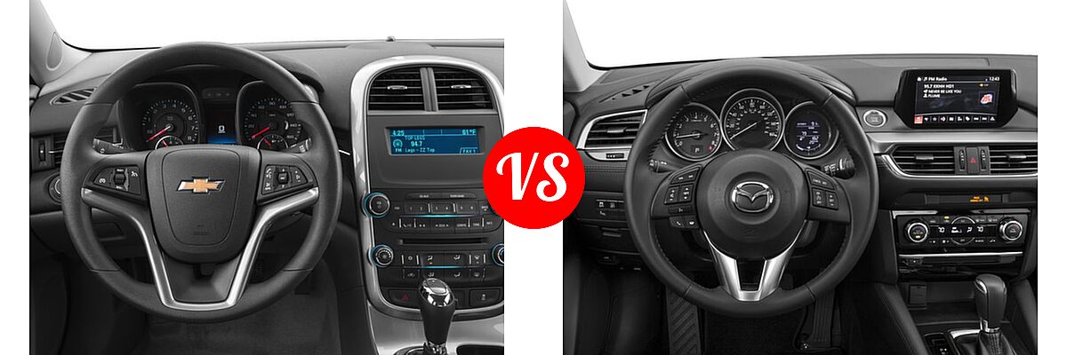 2016 Chevrolet Malibu Limited Sedan LS vs. 2016 Mazda 6 Sedan i Touring - Dashboard Comparison