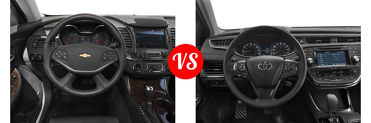 2016 Chevrolet Impala Sedan LTZ vs. 2016 Toyota Avalon Sedan Touring / XLE / XLE Plus / XLE Premium - Dashboard Comparison