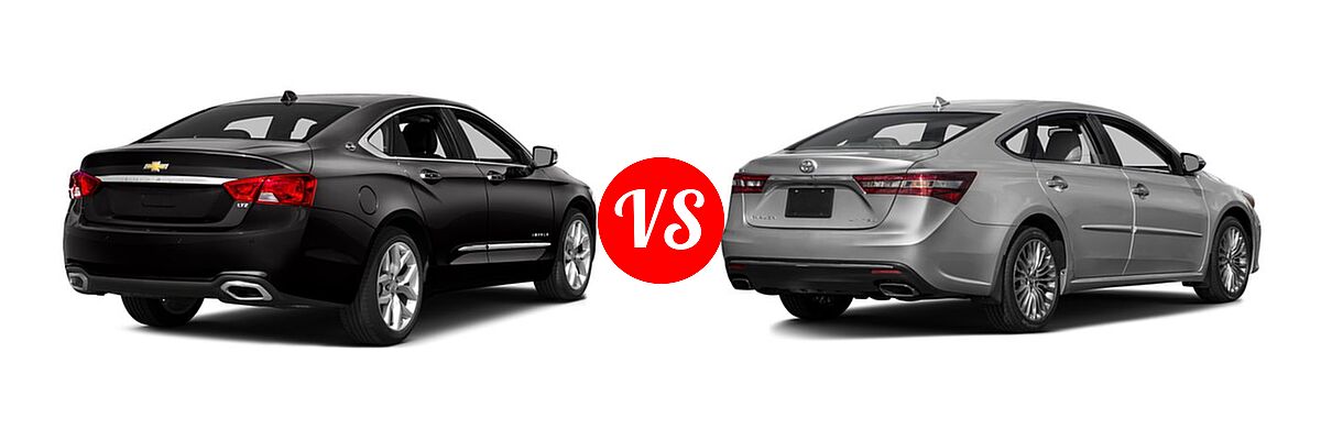 2016 Chevrolet Impala Sedan LTZ vs. 2016 Toyota Avalon Sedan Limited - Rear Right Comparison