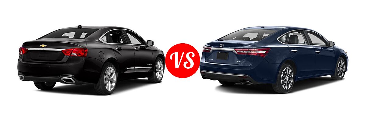 2016 Chevrolet Impala Sedan LTZ vs. 2016 Toyota Avalon Sedan Touring / XLE / XLE Plus / XLE Premium - Rear Right Comparison