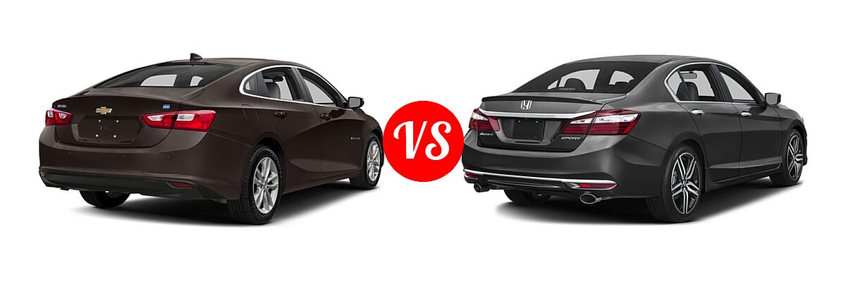 2016 Chevrolet Malibu Sedan Hybrid Hybrid vs. 2016 Honda Accord Sedan Sport - Rear Right Comparison