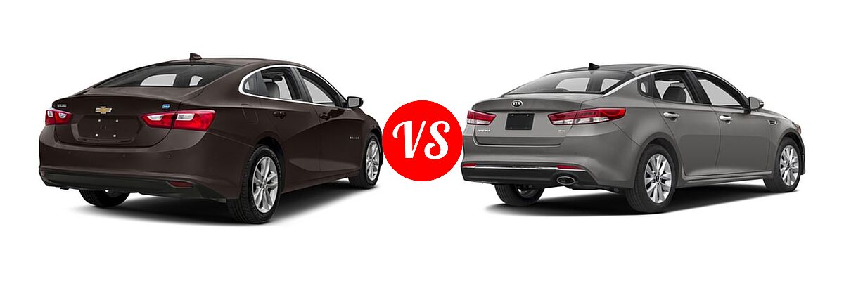 2016 Chevrolet Malibu Sedan Hybrid Hybrid vs. 2016 Kia Optima Sedan EX / LX / LX Turbo - Rear Right Comparison