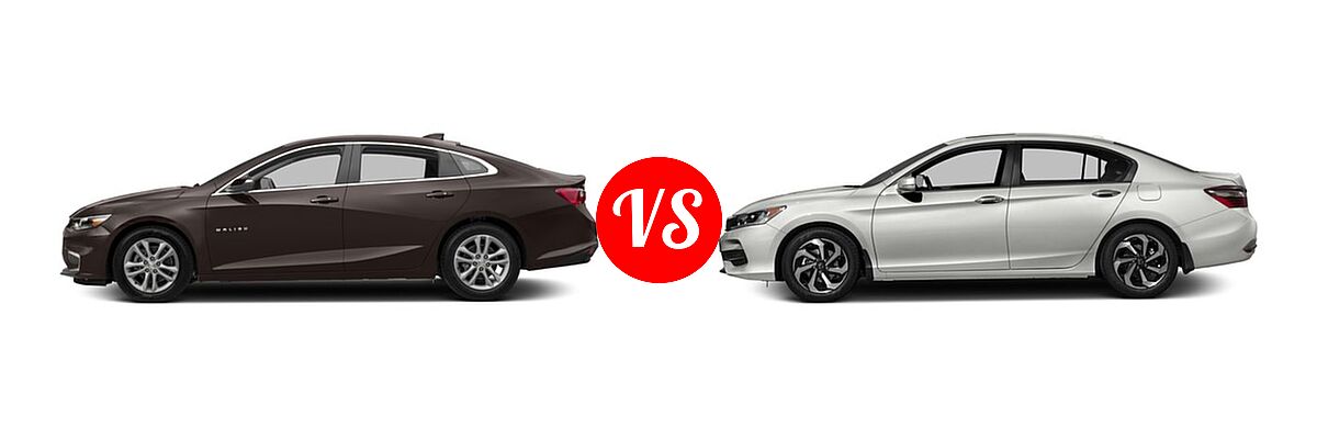 2016 Chevrolet Malibu Sedan Hybrid Hybrid vs. 2016 Honda Accord Sedan EX-L - Side Comparison