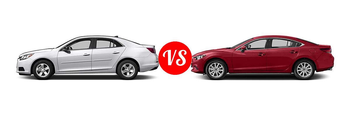 2016 Chevrolet Malibu Limited Sedan LS vs. 2016 Mazda 6 Sedan i Sport - Side Comparison