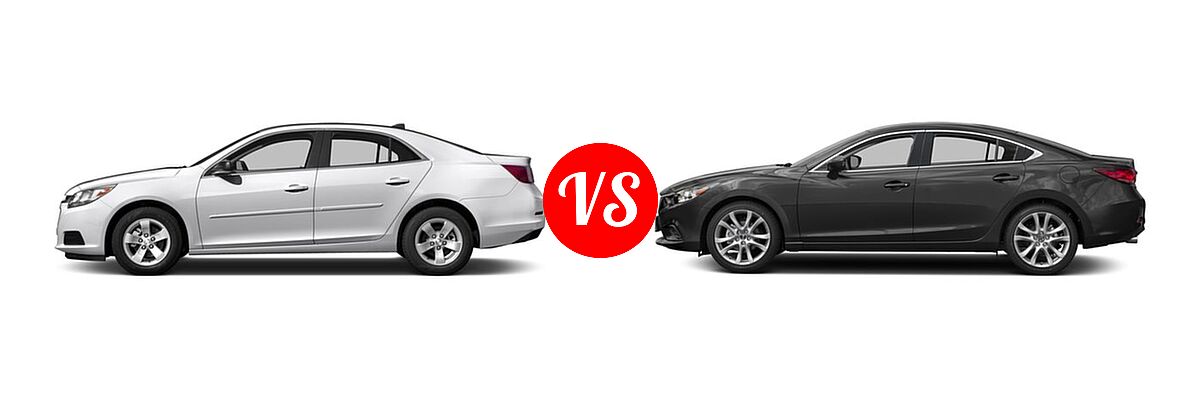2016 Chevrolet Malibu Limited Sedan LS vs. 2016 Mazda 6 Sedan i Touring - Side Comparison