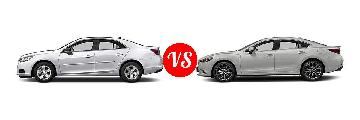 2016 Chevrolet Malibu Limited Sedan LS vs. 2016 Mazda 6 Sedan i Grand Touring - Side Comparison