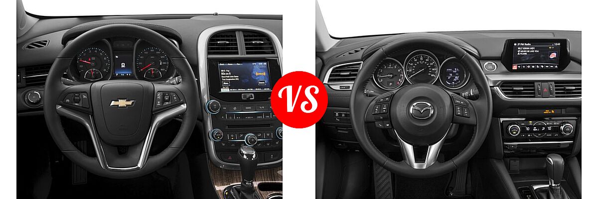 2016 Chevrolet Malibu Limited Sedan LTZ vs. 2016 Mazda 6 Sedan i Touring - Dashboard Comparison
