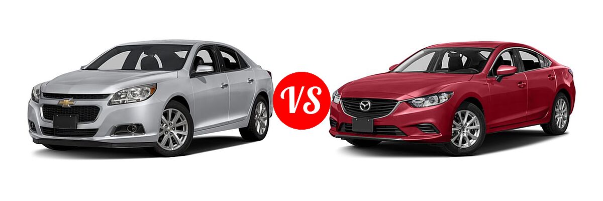 2016 Chevrolet Malibu Limited Sedan LTZ vs. 2016 Mazda 6 Sedan i Sport - Front Left Comparison
