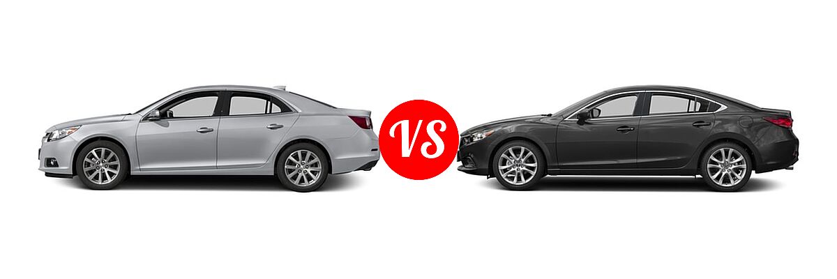 2016 Chevrolet Malibu Limited Sedan LTZ vs. 2016 Mazda 6 Sedan i Touring - Side Comparison
