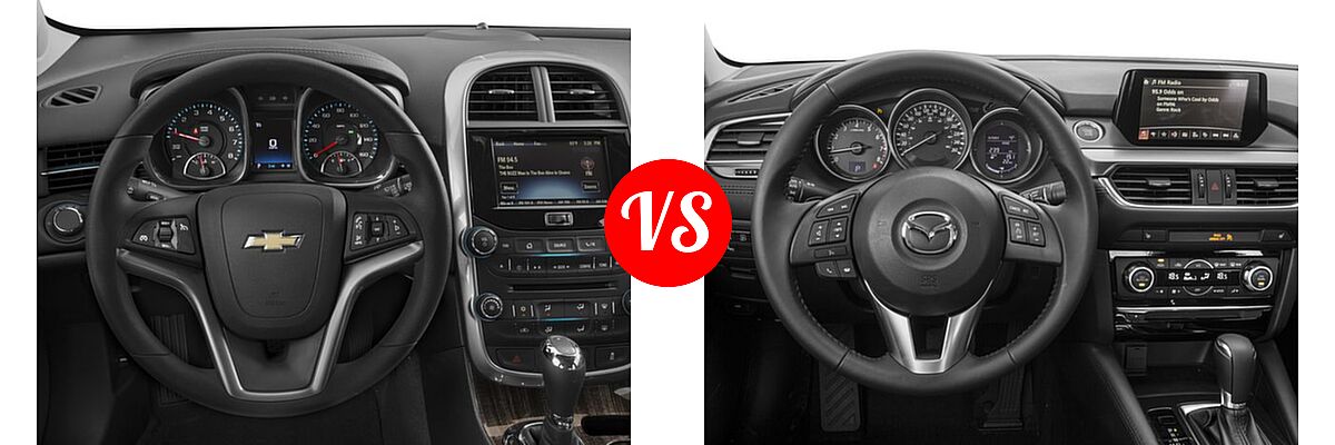 2016 Chevrolet Malibu Limited Sedan LT vs. 2016 Mazda 6 Sedan i Sport - Dashboard Comparison