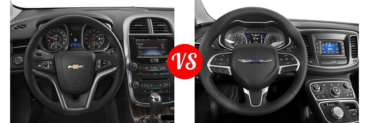 2016 Chevrolet Malibu Limited Sedan LT vs. 2016 Chrysler 200 Sedan LX - Dashboard Comparison