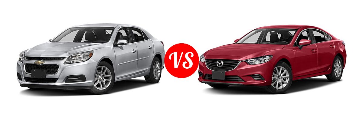 2016 Chevrolet Malibu Limited Sedan LT vs. 2016 Mazda 6 Sedan i Sport - Front Left Comparison