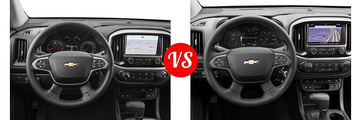 2016 Chevrolet Colorado Pickup 2WD LT / 4WD Z71 vs. 2016 Chevrolet Colorado Pickup 4WD Z71 - Dashboard Comparison