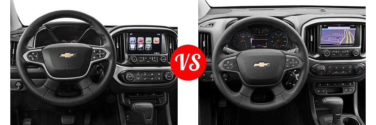 2016 Chevrolet Colorado Pickup 2WD LT vs. 2016 Chevrolet Colorado Pickup 4WD Z71 - Dashboard Comparison