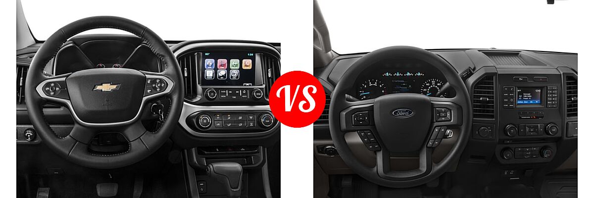 2016 Chevrolet Colorado Pickup 2WD LT vs. 2016 Ford F-150 Pickup XL - Dashboard Comparison