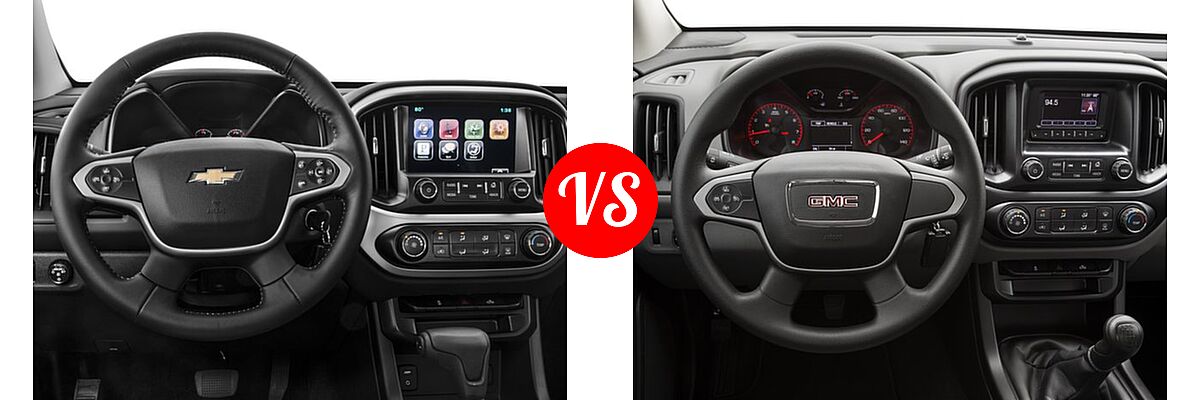 2016 Chevrolet Colorado Pickup 2WD LT vs. 2016 GMC Canyon Pickup 2WD SL - Dashboard Comparison