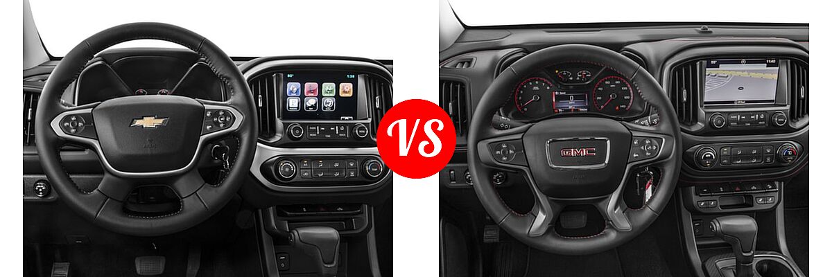 2016 Chevrolet Colorado Pickup 2WD LT vs. 2016 GMC Canyon Pickup 2WD SLE / 2WD SLT - Dashboard Comparison