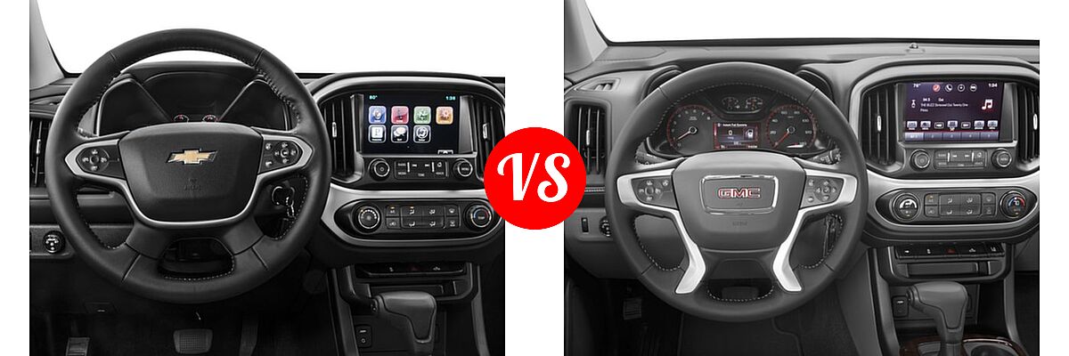 2016 Chevrolet Colorado Pickup 2WD LT vs. 2016 GMC Canyon Pickup 2WD SLE - Dashboard Comparison