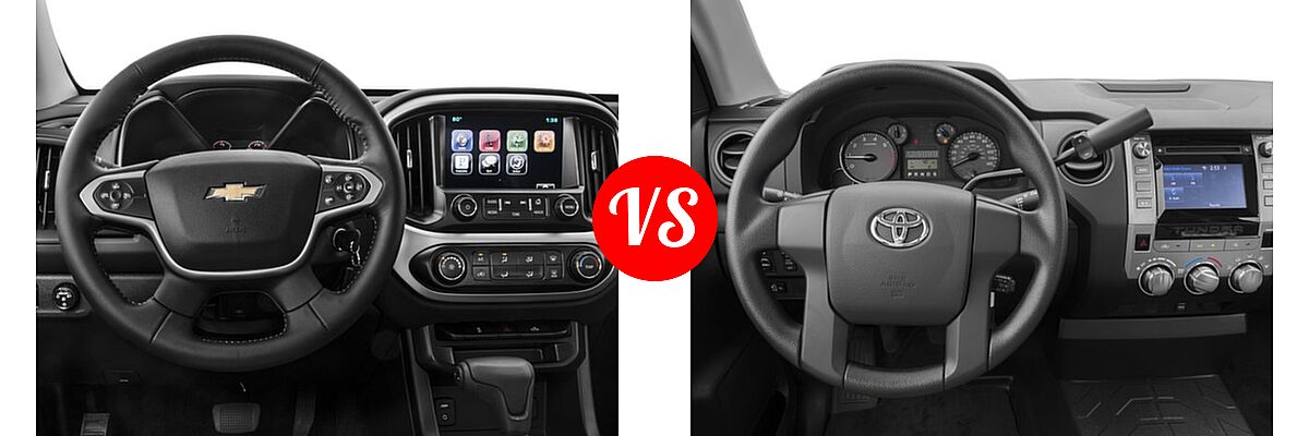 2016 Chevrolet Colorado Pickup 2WD LT vs. 2016 Toyota Tundra Pickup SR - Dashboard Comparison