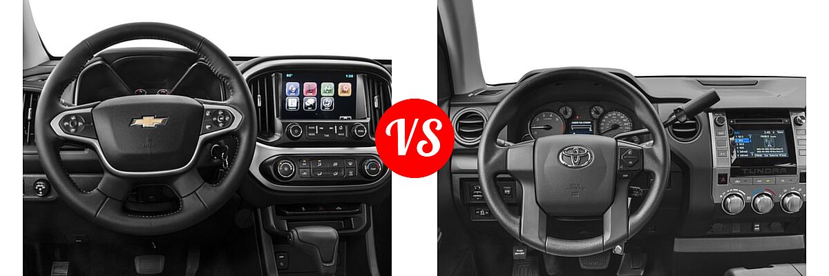 2016 Chevrolet Colorado Pickup 2WD LT vs. 2016 Toyota Tundra Pickup SR - Dashboard Comparison