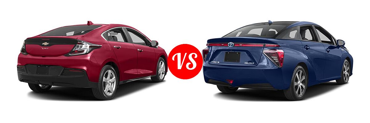 2016 Chevrolet Volt Hatchback Premier vs. 2016 Toyota Mirai Sedan 4dr Sdn - Rear Right Comparison