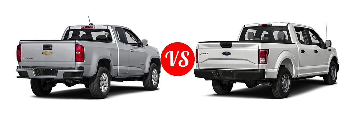 2016 Chevrolet Colorado Pickup 2WD LT vs. 2016 Ford F-150 Pickup XL - Rear Right Comparison