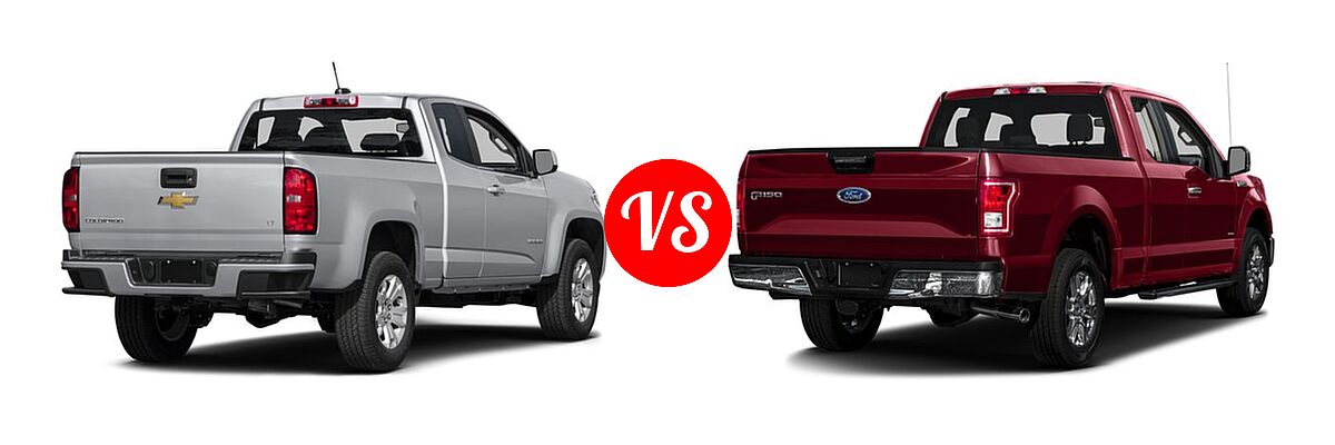 2016 Chevrolet Colorado Pickup 2WD LT vs. 2016 Ford F-150 Pickup XLT - Rear Right Comparison