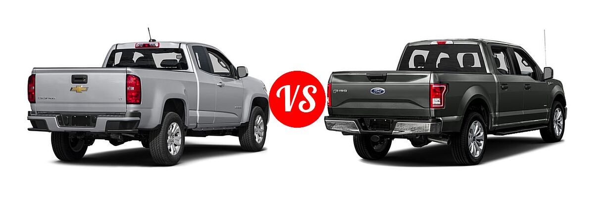2016 Chevrolet Colorado Pickup 2WD LT vs. 2016 Ford F-150 Pickup XLT - Rear Right Comparison