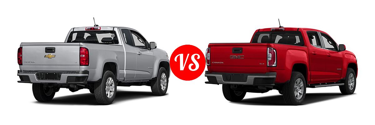 2016 Chevrolet Colorado Pickup 2WD LT vs. 2016 GMC Canyon Pickup 2WD SLE - Rear Right Comparison