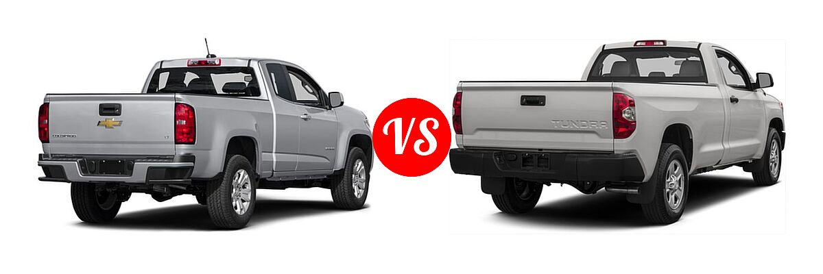 2016 Chevrolet Colorado Pickup 2WD LT vs. 2016 Toyota Tundra Pickup SR - Rear Right Comparison