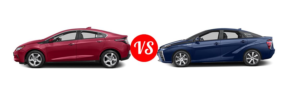 2016 Chevrolet Volt Hatchback Premier vs. 2016 Toyota Mirai Sedan 4dr Sdn - Side Comparison