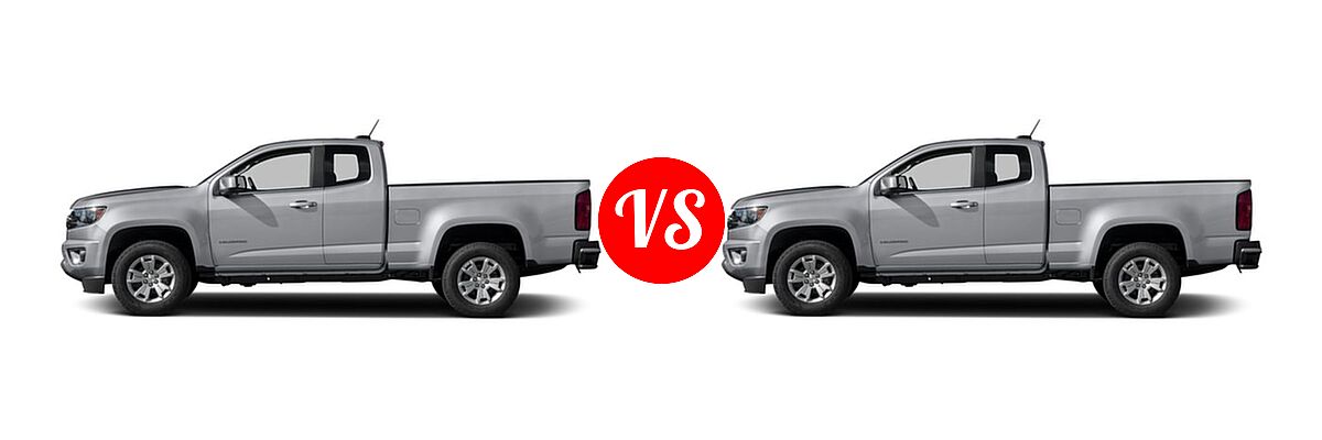 2016 Chevrolet Colorado Pickup 2WD LT vs. 2016 Chevrolet Colorado Pickup 2WD LT - Side Comparison