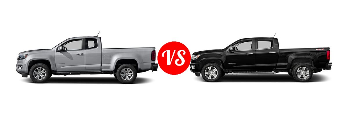 2016 Chevrolet Colorado Pickup 2WD LT vs. 2016 Chevrolet Colorado Pickup 2WD LT / 4WD Z71 - Side Comparison