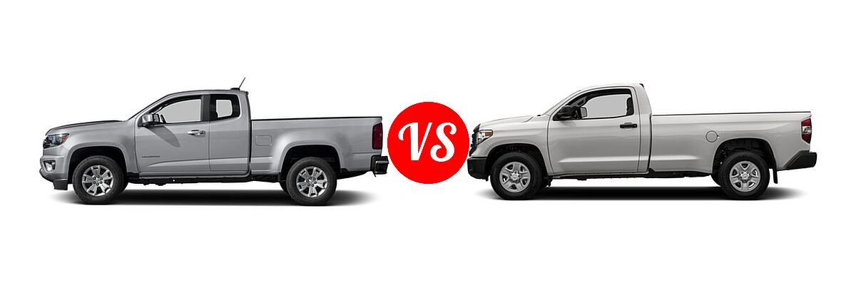 2016 Chevrolet Colorado Pickup 2WD LT vs. 2016 Toyota Tundra Pickup SR - Side Comparison