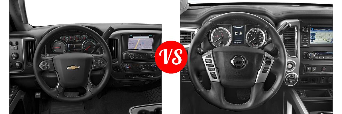 2016 Chevrolet Silverado 2500HD Pickup LT vs. 2016 Nissan Titan XD Pickup SL - Dashboard Comparison