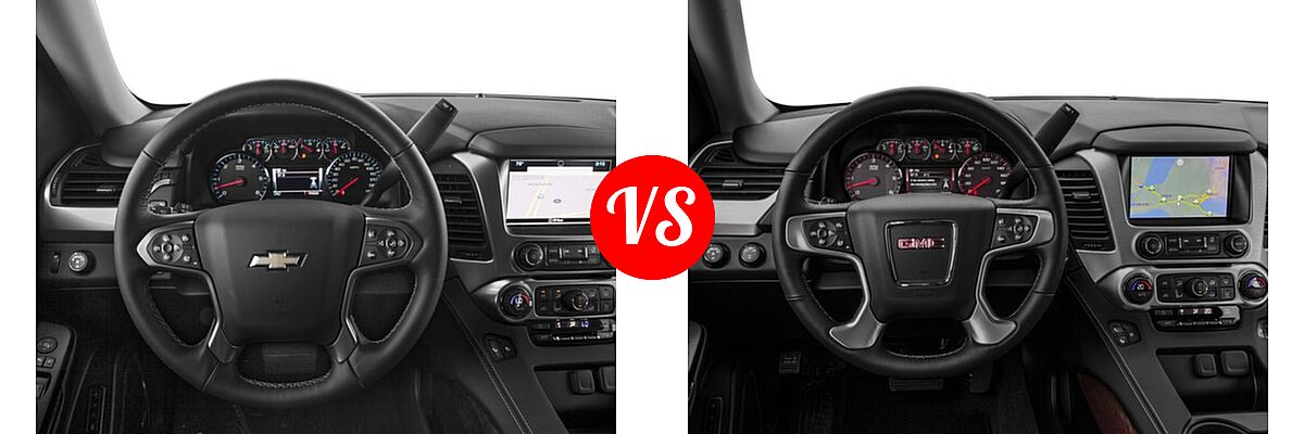 2016 Chevrolet Tahoe SUV LS / LT vs. 2016 GMC Yukon SUV SLE / SLT - Dashboard Comparison