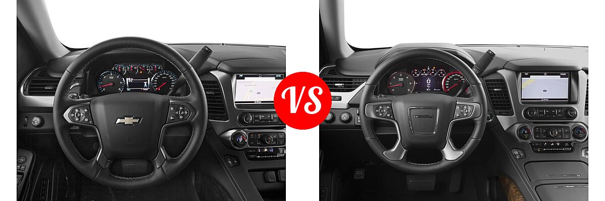 2016 Chevrolet Tahoe SUV LS / LT vs. 2016 GMC Yukon SUV Denali - Dashboard Comparison