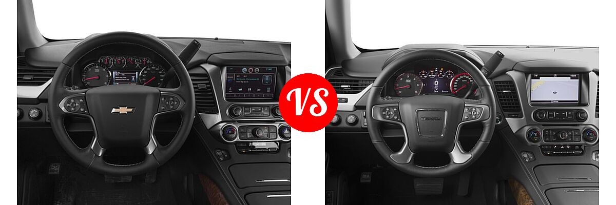 2016 Chevrolet Tahoe SUV LTZ vs. 2016 GMC Yukon SUV Denali - Dashboard Comparison