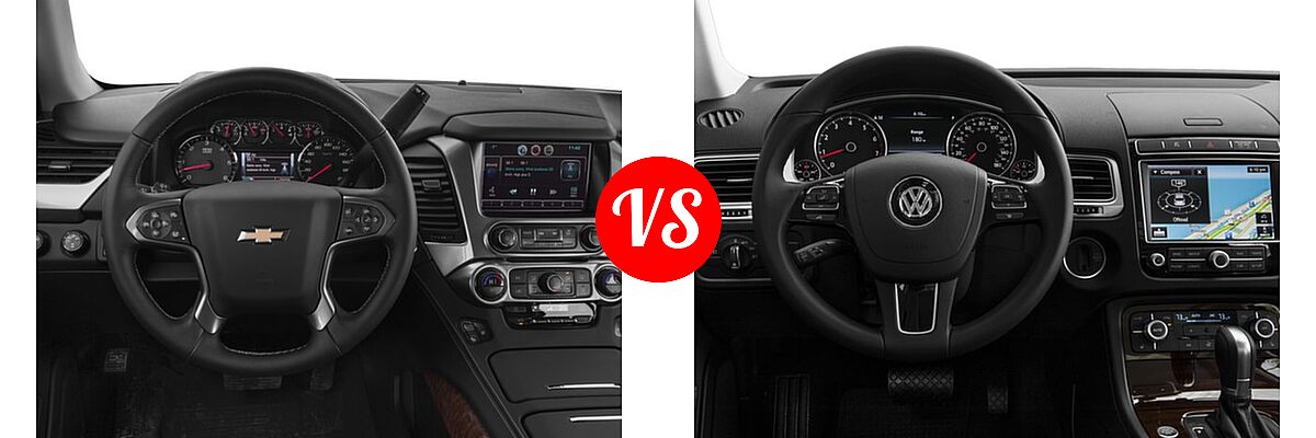 2016 Chevrolet Tahoe SUV LTZ vs. 2016 Volkswagen Touareg SUV Diesel Executive / Lux / Sport w/Technology - Dashboard Comparison