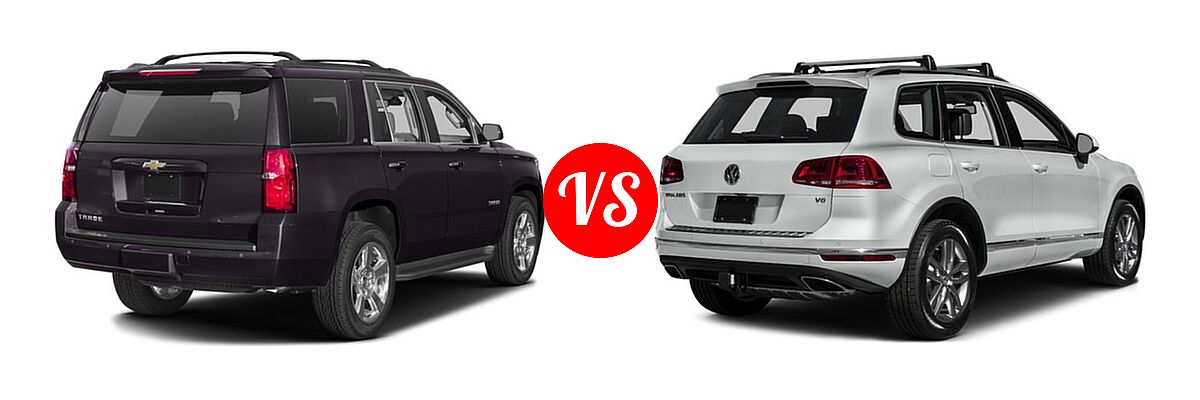 2016 Chevrolet Tahoe SUV LS / LT vs. 2016 Volkswagen Touareg SUV Diesel Executive / Lux / Sport w/Technology - Rear Right Comparison