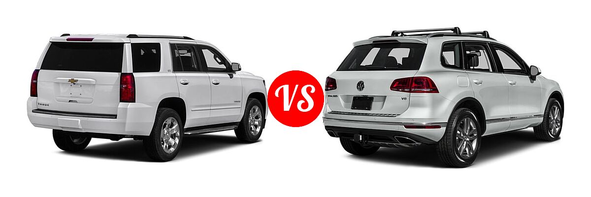 2016 Chevrolet Tahoe SUV LTZ vs. 2016 Volkswagen Touareg SUV Diesel Executive / Lux / Sport w/Technology - Rear Right Comparison