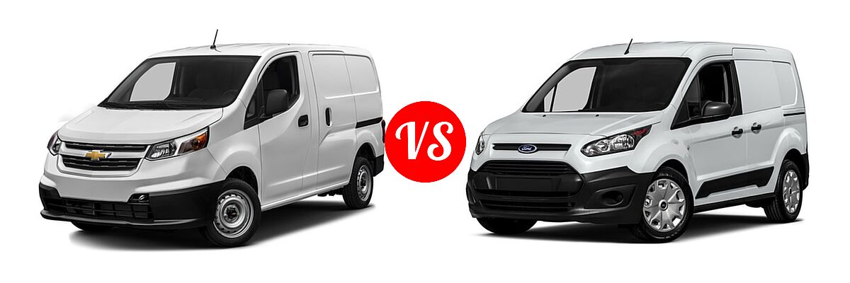 2016 Chevrolet City Express Minivan LS / LT vs. 2016 Ford Transit Connect Minivan XL / XLT - Front Left Comparison