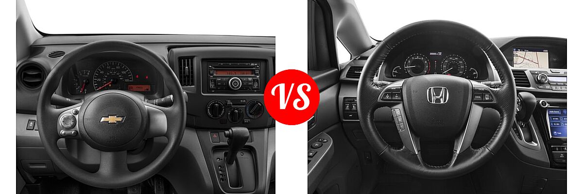 2016 Chevrolet City Express Minivan LS / LT vs. 2016 Honda Odyssey Minivan EX-L - Dashboard Comparison