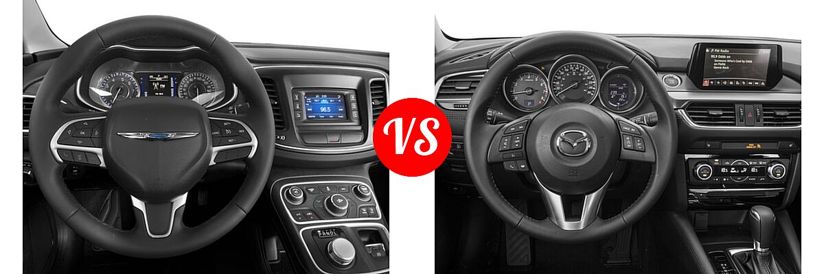 2016 Chrysler 200 Sedan LX vs. 2016 Mazda 6 Sedan i Sport - Dashboard Comparison