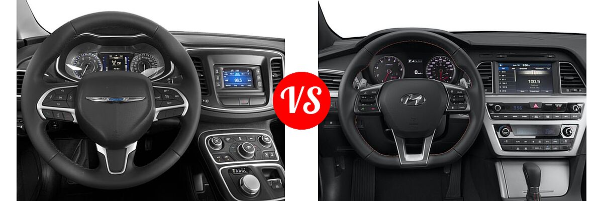 2016 Chrysler 200 Sedan LX vs. 2016 Hyundai Sonata Sedan 2.0T Sport - Dashboard Comparison