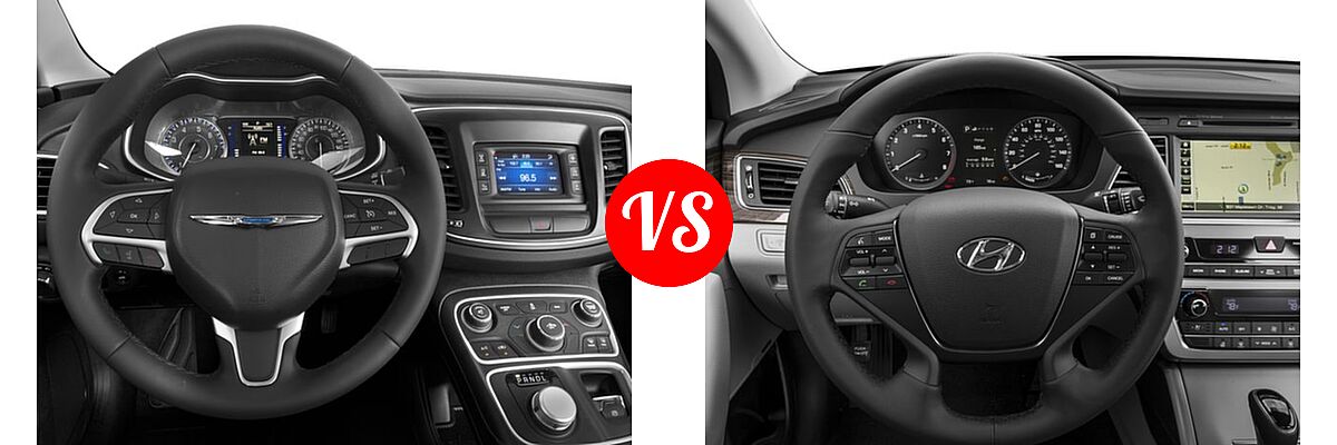 2016 Chrysler 200 Sedan LX vs. 2016 Hyundai Sonata Sedan 2.0T Limited - Dashboard Comparison
